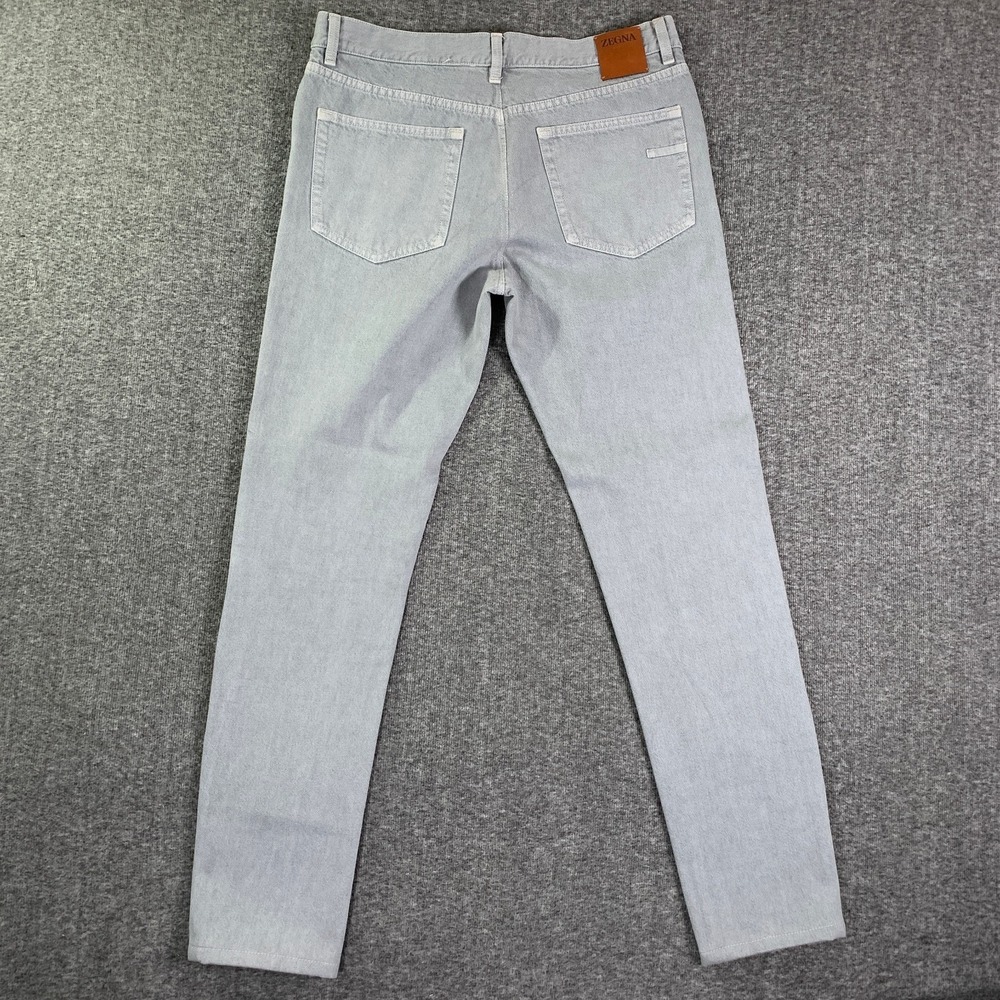 Ermenegildo Zegna Roccia Jeans Men 35x31 Slim Fit Gray Trousers Pants - Picture 10 of 13